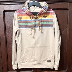 STS Ranchwear Cream Multicolor Striped Hoodie